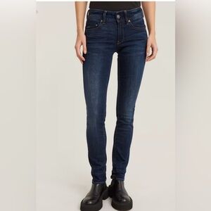 G-STAR RAW Women's Midge Saddle Mid Rise Straight Fit Jeans Size 26 x 32 Blue